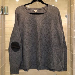 J Crew Sweater with Elbow Patches - L